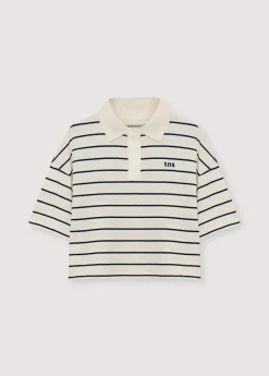Acacia Woman Polo Ecru Stripes