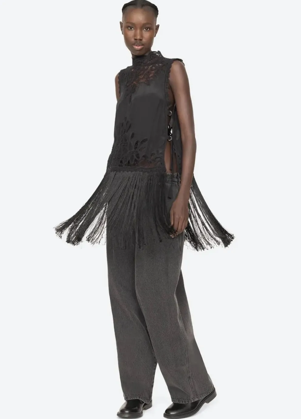 Adelina Battenberg lace vest
