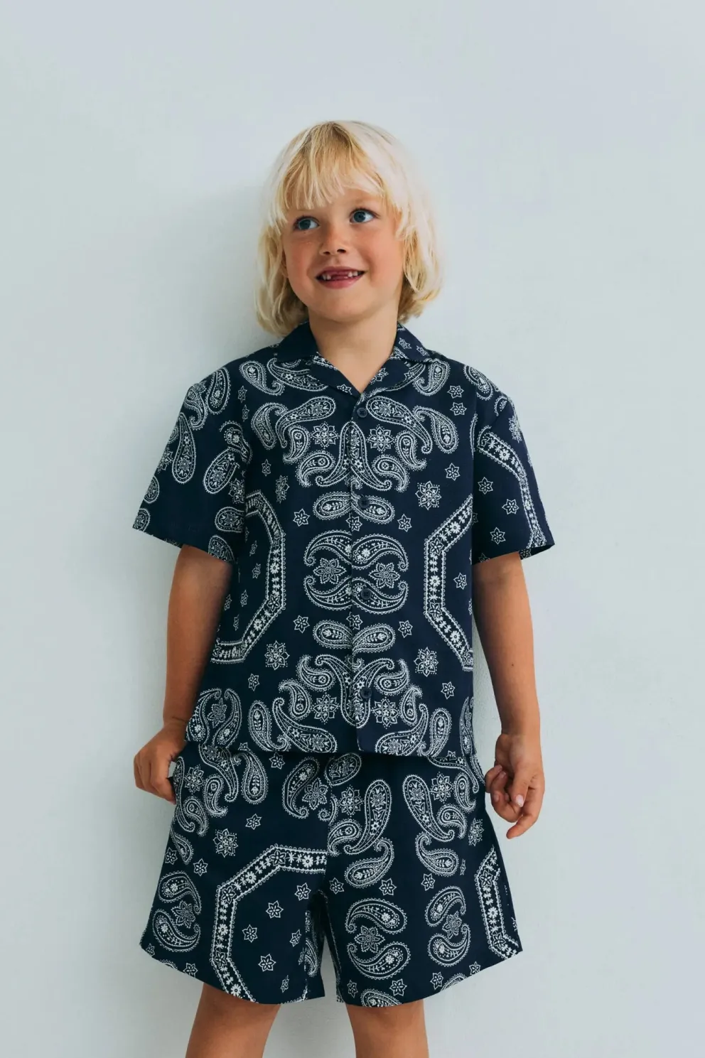Aster Bermuda Kids Bandana Print
