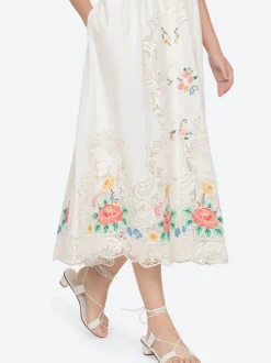 Astrid Embroidery Midi Dress
