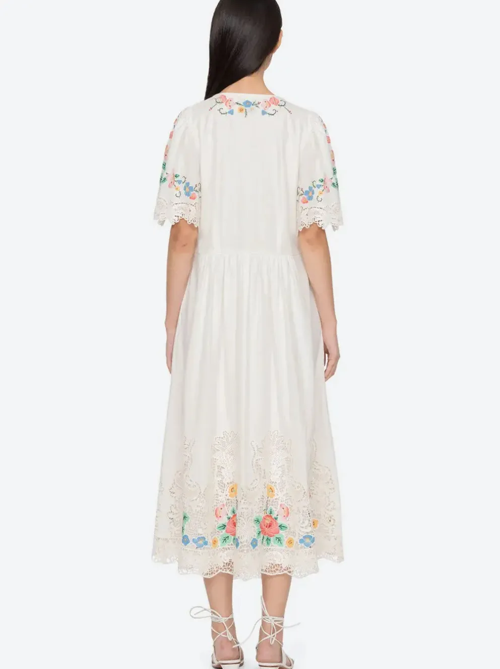 Astrid Embroidery Midi Dress