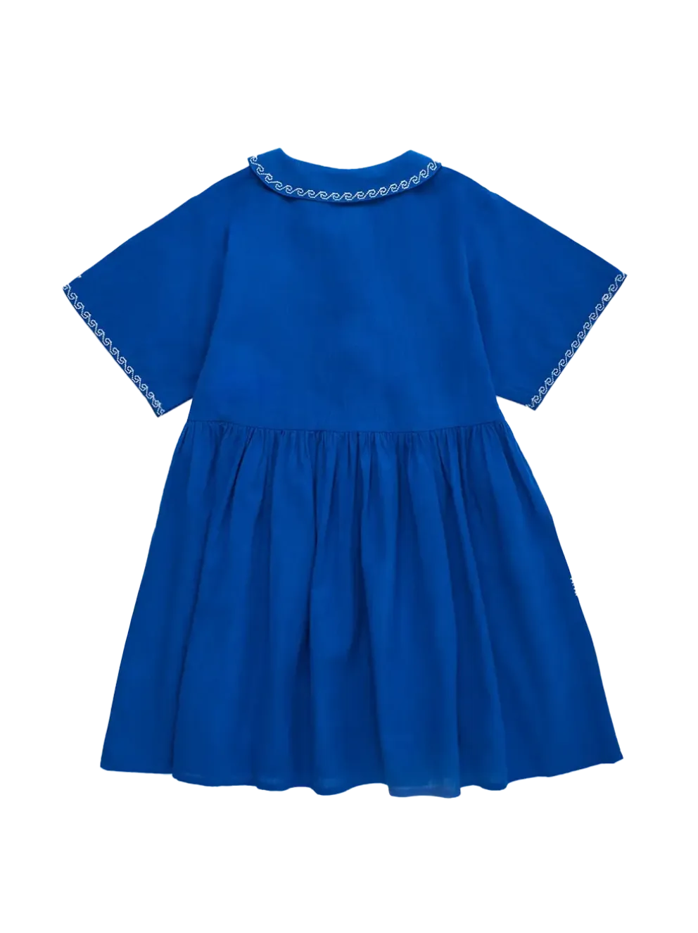 Barcos Embroidered Dress Blue