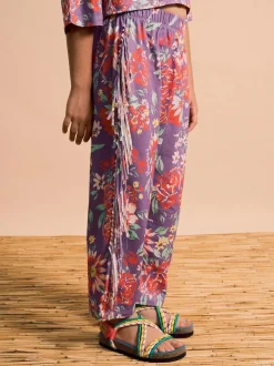 Beverly Floral Fringe Pants