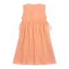 Birds Embroidered Dress Orange