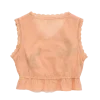 Birds Embroidered Ruffle Top Orange