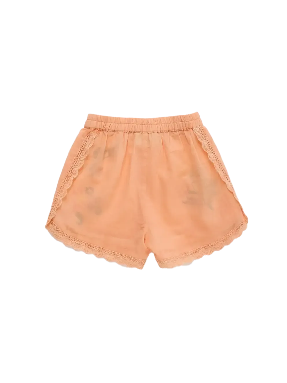 Birds Embroidered Shorts Orange