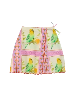 Birds Patchwork Skirt