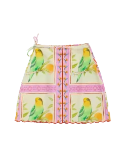 Birds Patchwork Skirt
