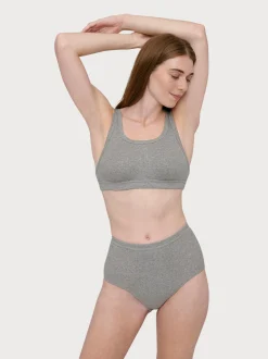 Biustonosz tank top z prążkowanej bawełny organicznej