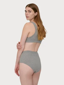 Biustonosz tank top z prążkowanej bawełny organicznej