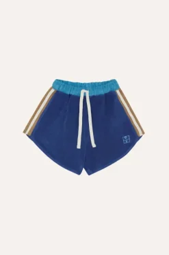 Blue Color Block Shorts