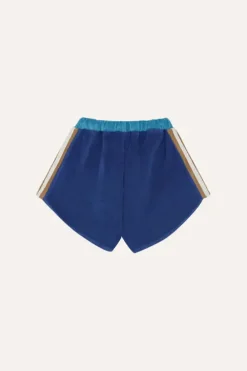 Blue Color Block Shorts