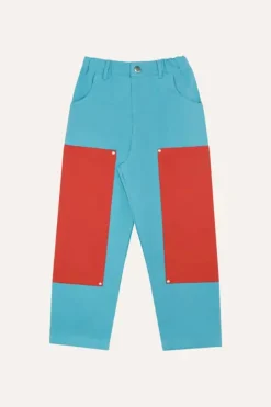 Blue Color Block Trousers