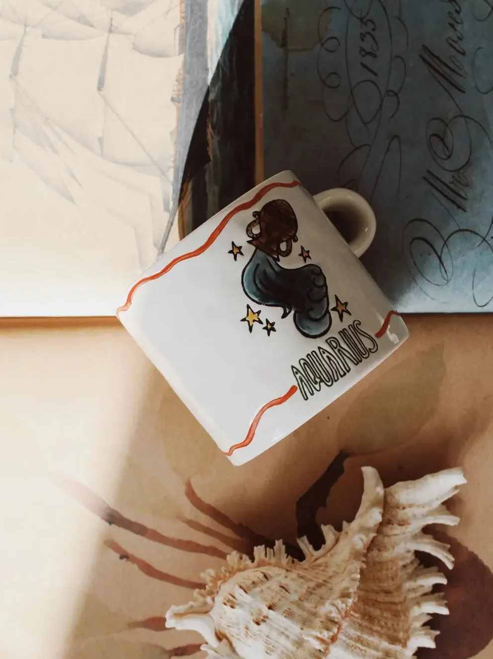 Ceramiczny kubek Zodiac Wodnik