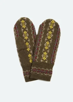 Ciara fair isle knit mittens