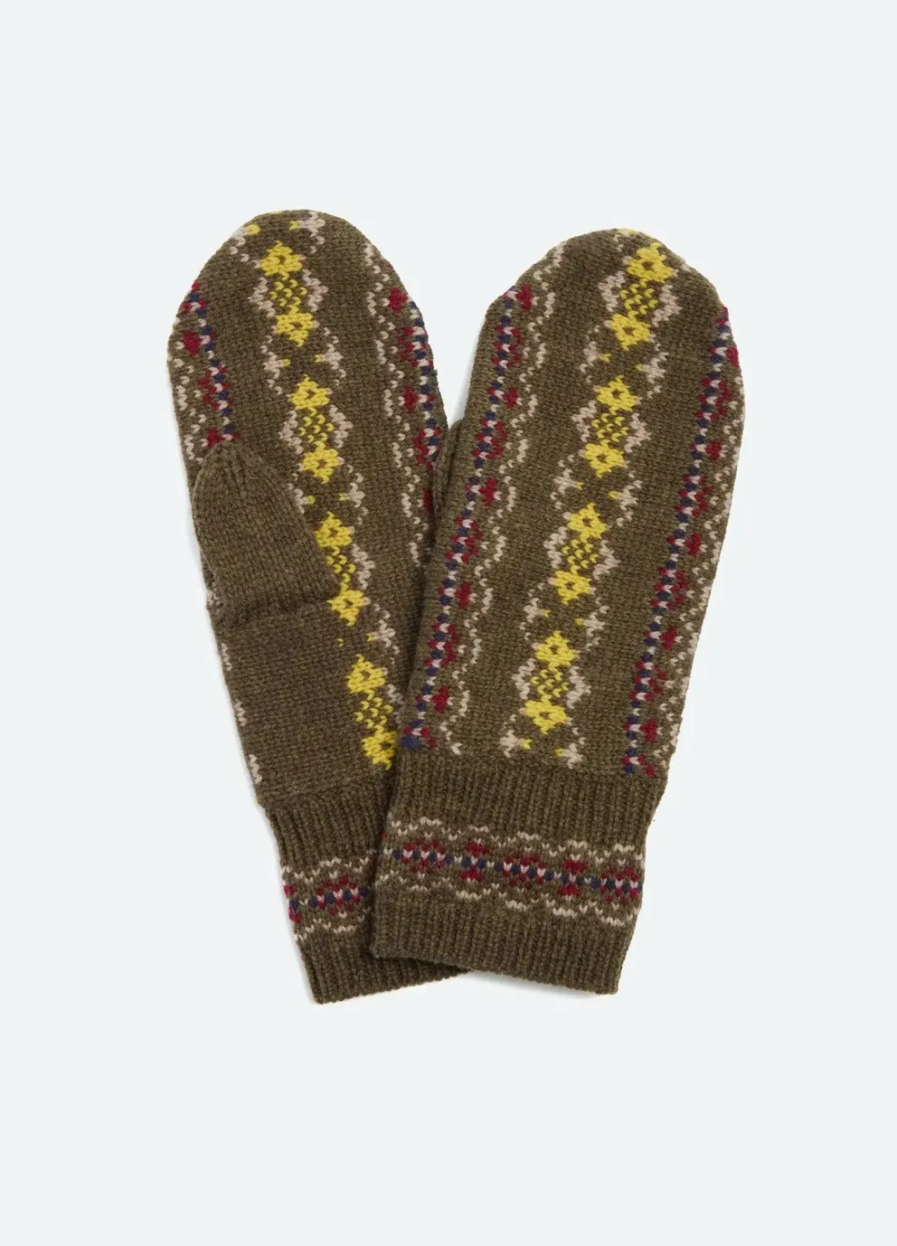 Ciara fair isle knit mittens
