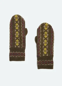 Ciara fair isle knit mittens