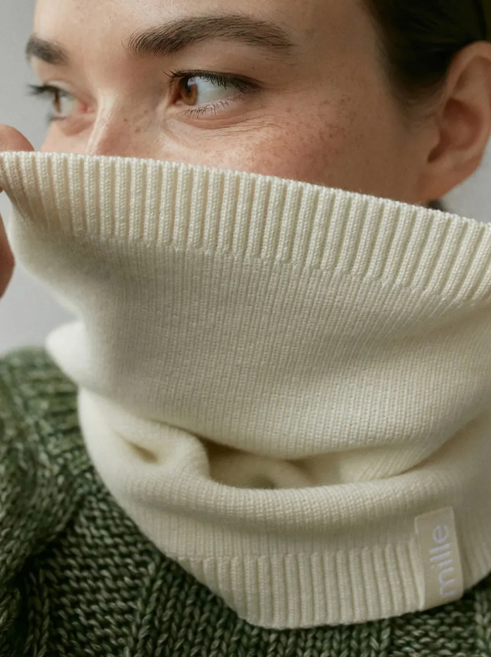 Cienki komin z wełny merino Fine Adult