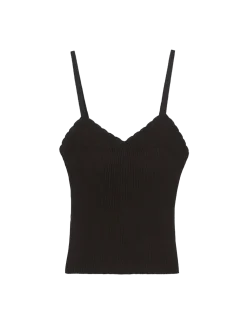 Cotton & Silk Ribbed Tank Top