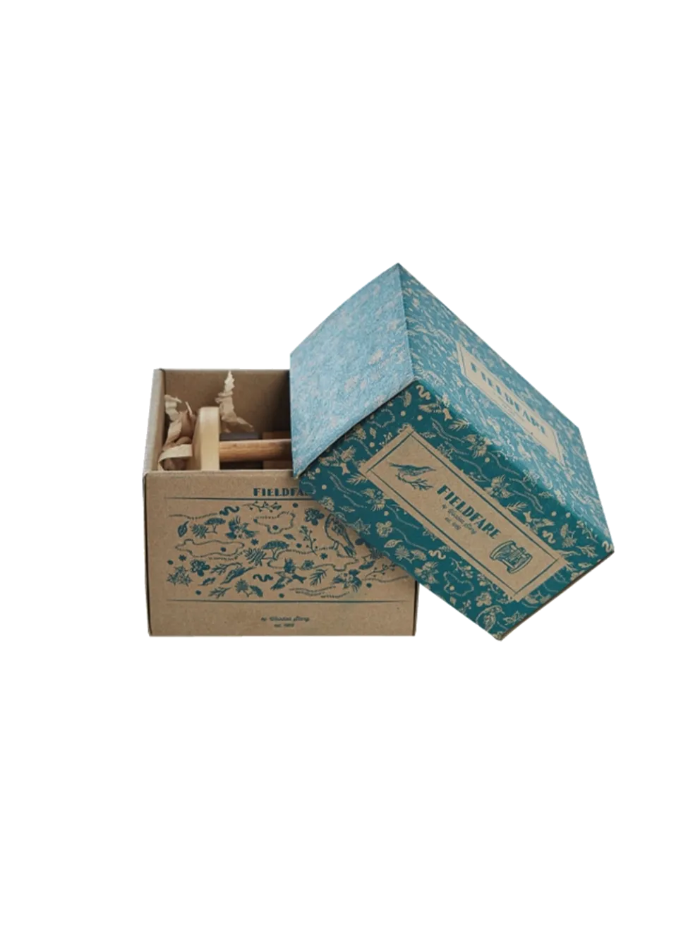 Drewniana grzechotka vintage Fieldfare