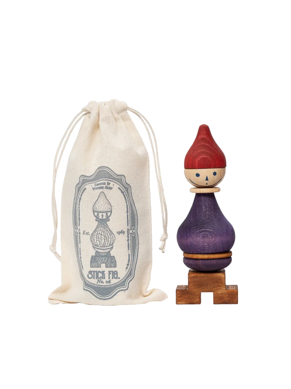 Drewniana retro układanka Stick Figure
