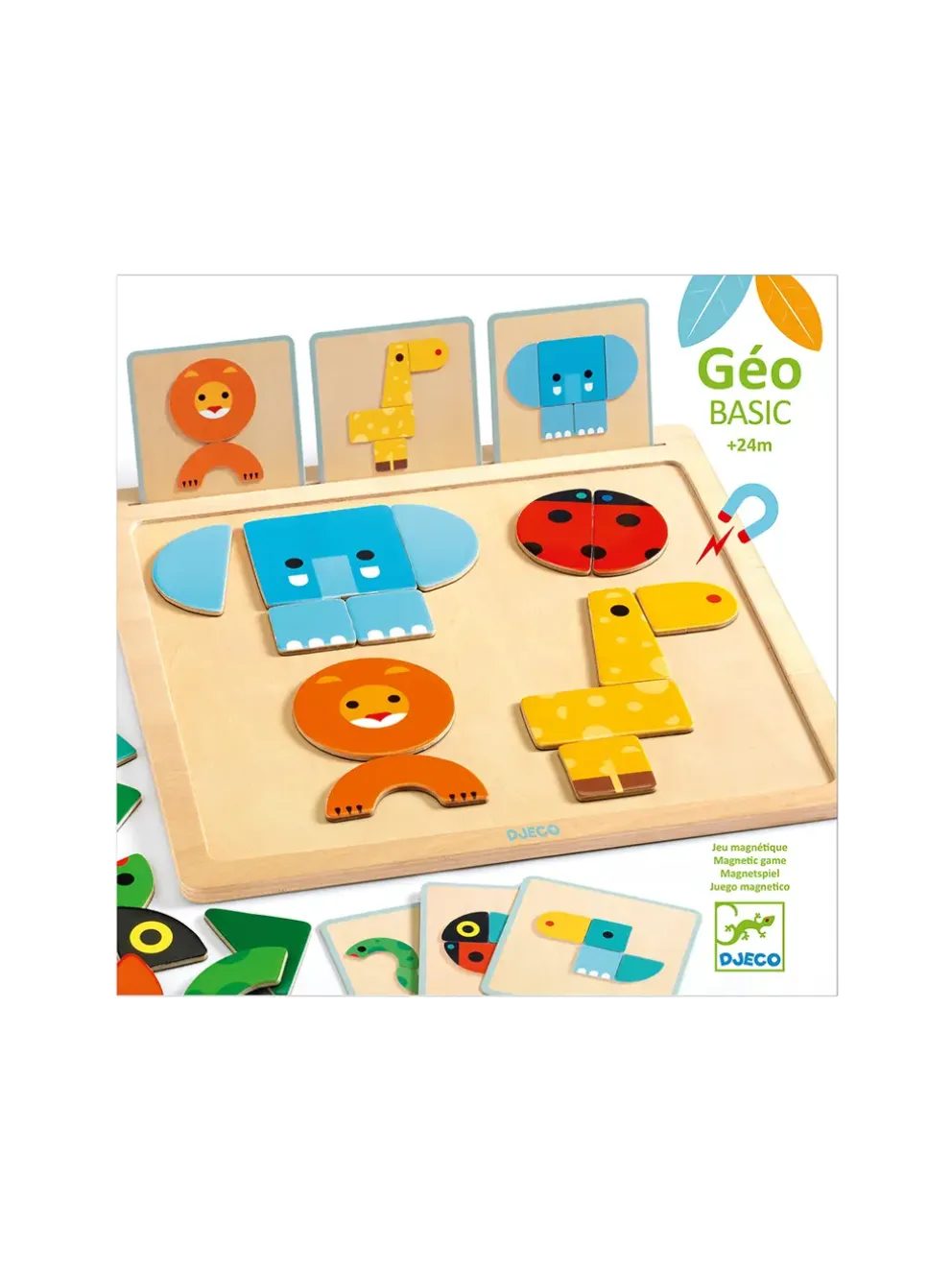 drewniana układanka magnetyczna dla najmłodszych GEO BASIC