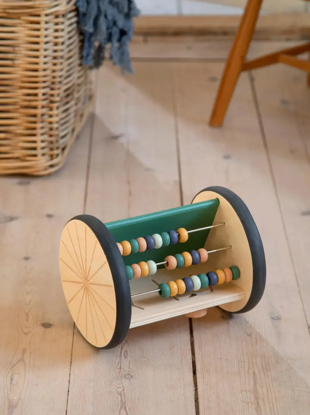 Drewniana zabawka edukacyjna Activity Roller
