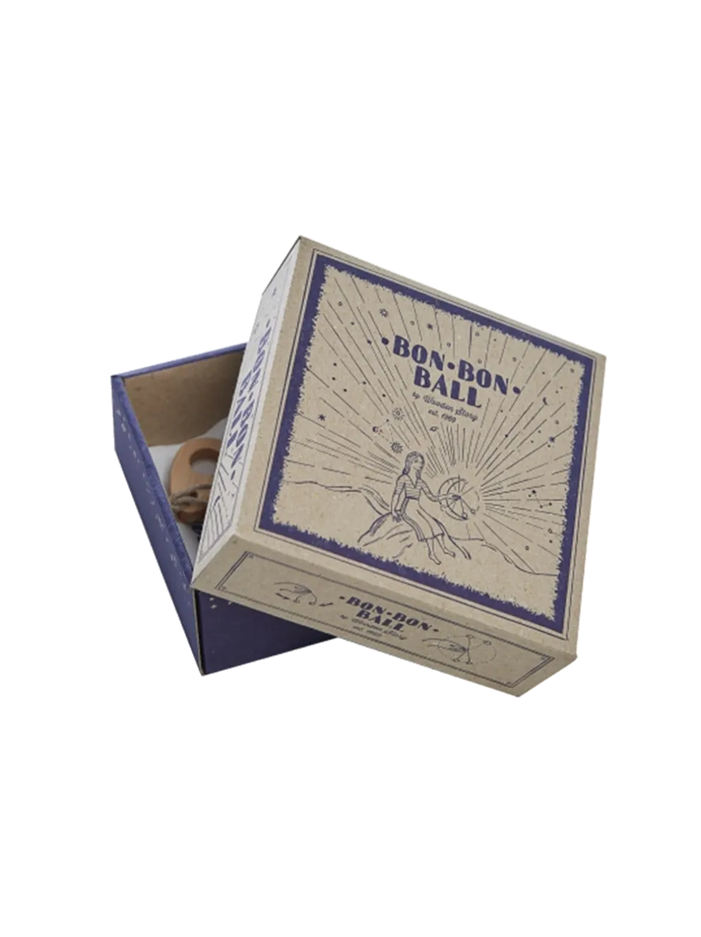 Drewniana zabawka vintage Bon Bon Ball