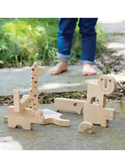 drewniane puzzle safari