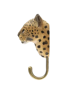 Drewniany haczyk Leopard