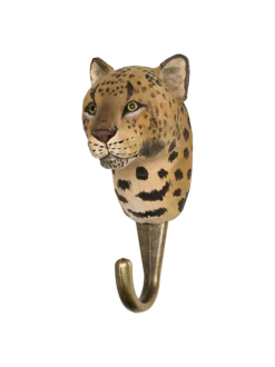 Drewniany haczyk Leopard