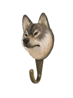 Drewniany haczyk Wilk