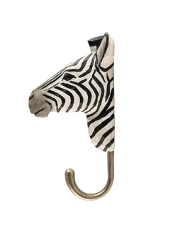 Drewniany haczyk Zebra