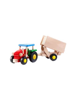 Drewniany traktor