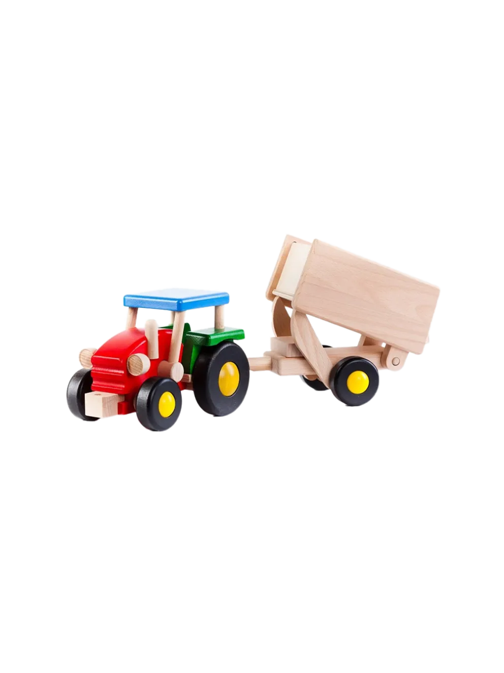 Drewniany traktor