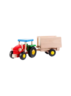Drewniany traktor