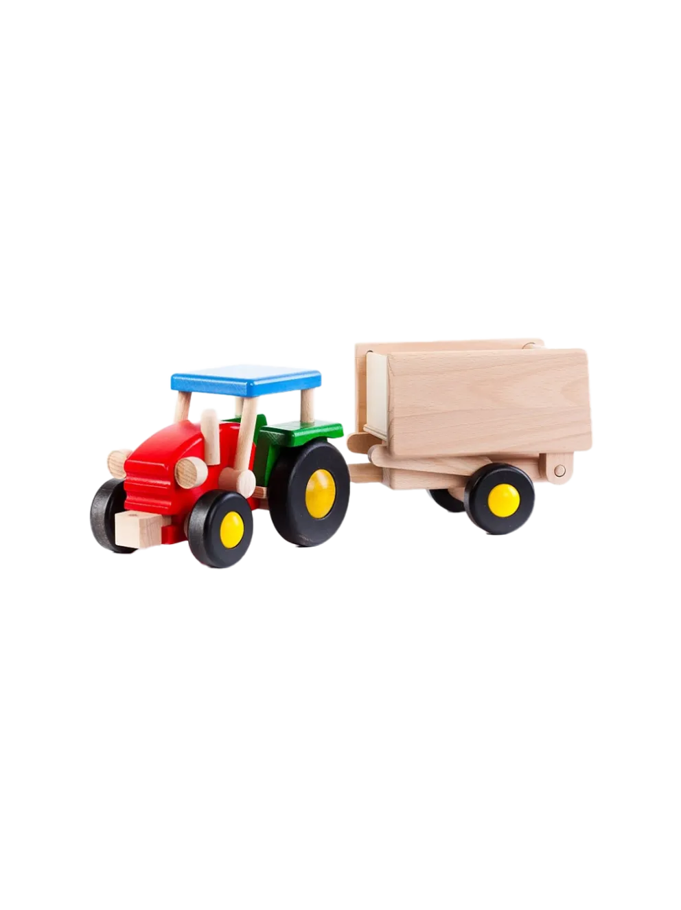 Drewniany traktor