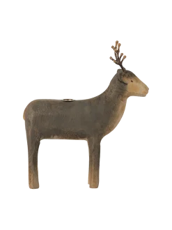 Drewniany świecznik Renifer