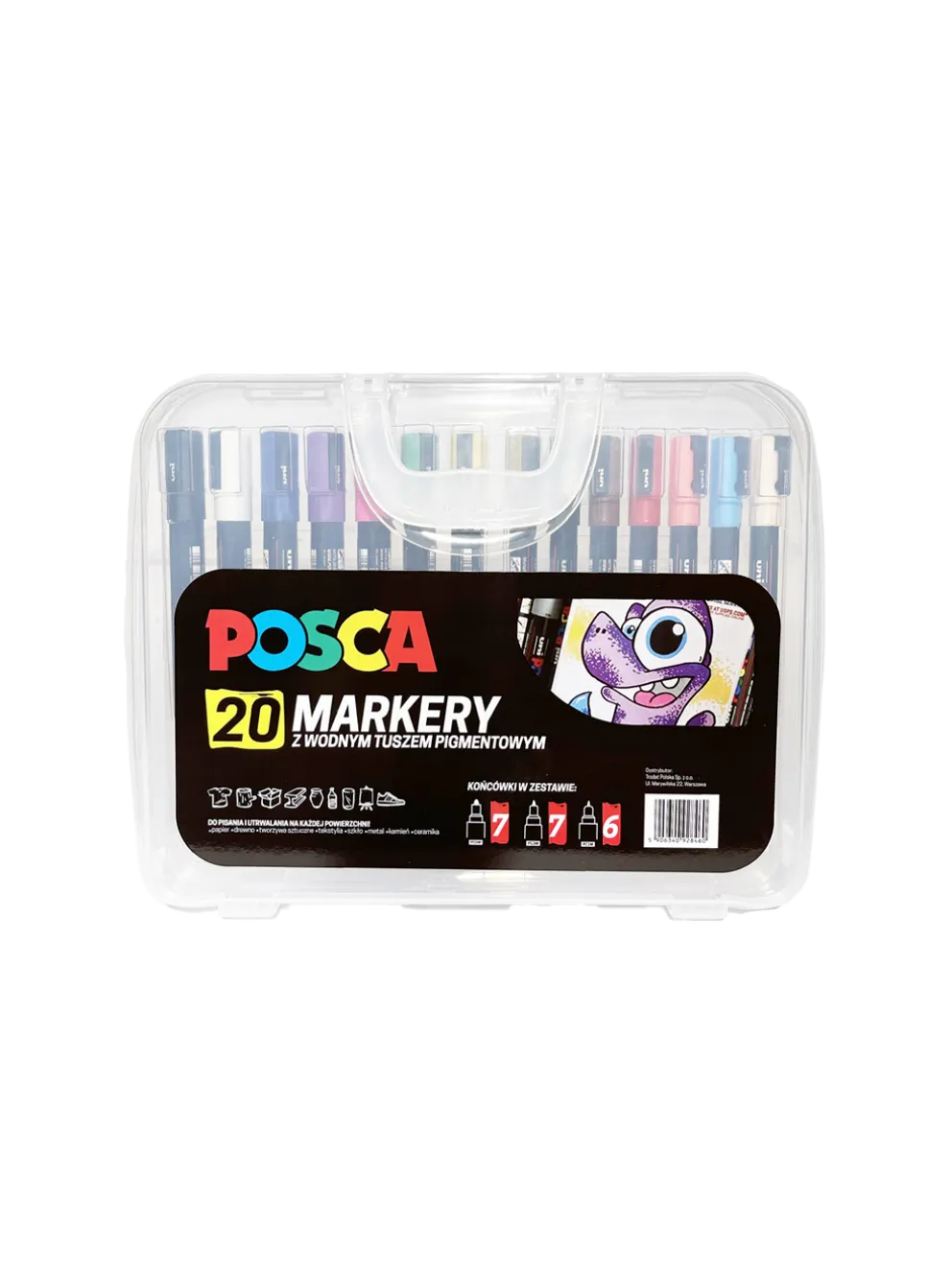 Duży zestaw markerów z farbą plakatową POSCA 20 szt