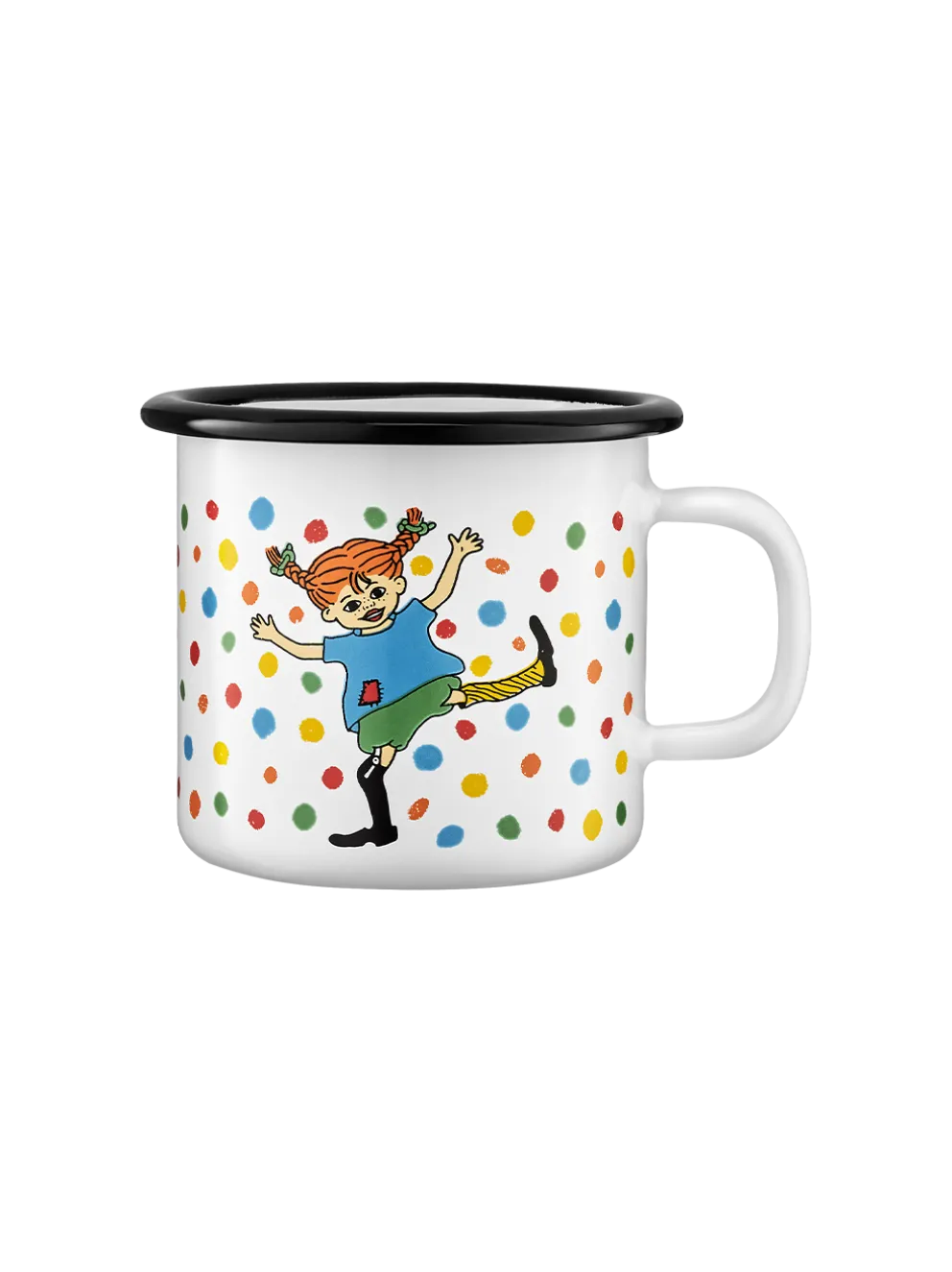 Emaliowany kubek retro Pippi 2.5 dl