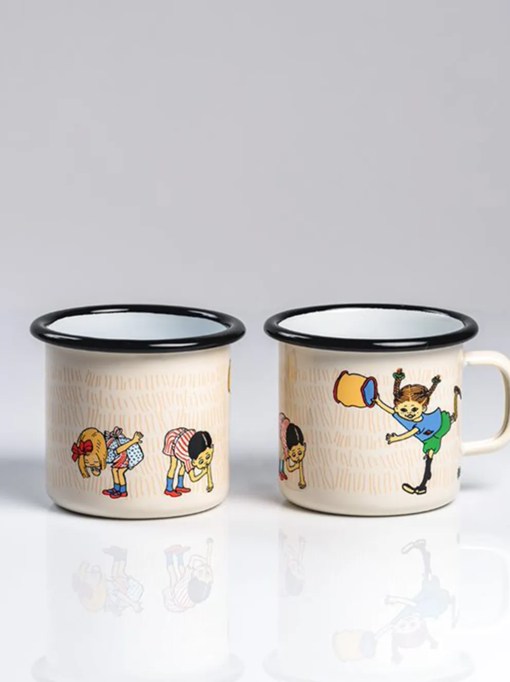 Emaliowany kubek retro Pippi 2.5 dl