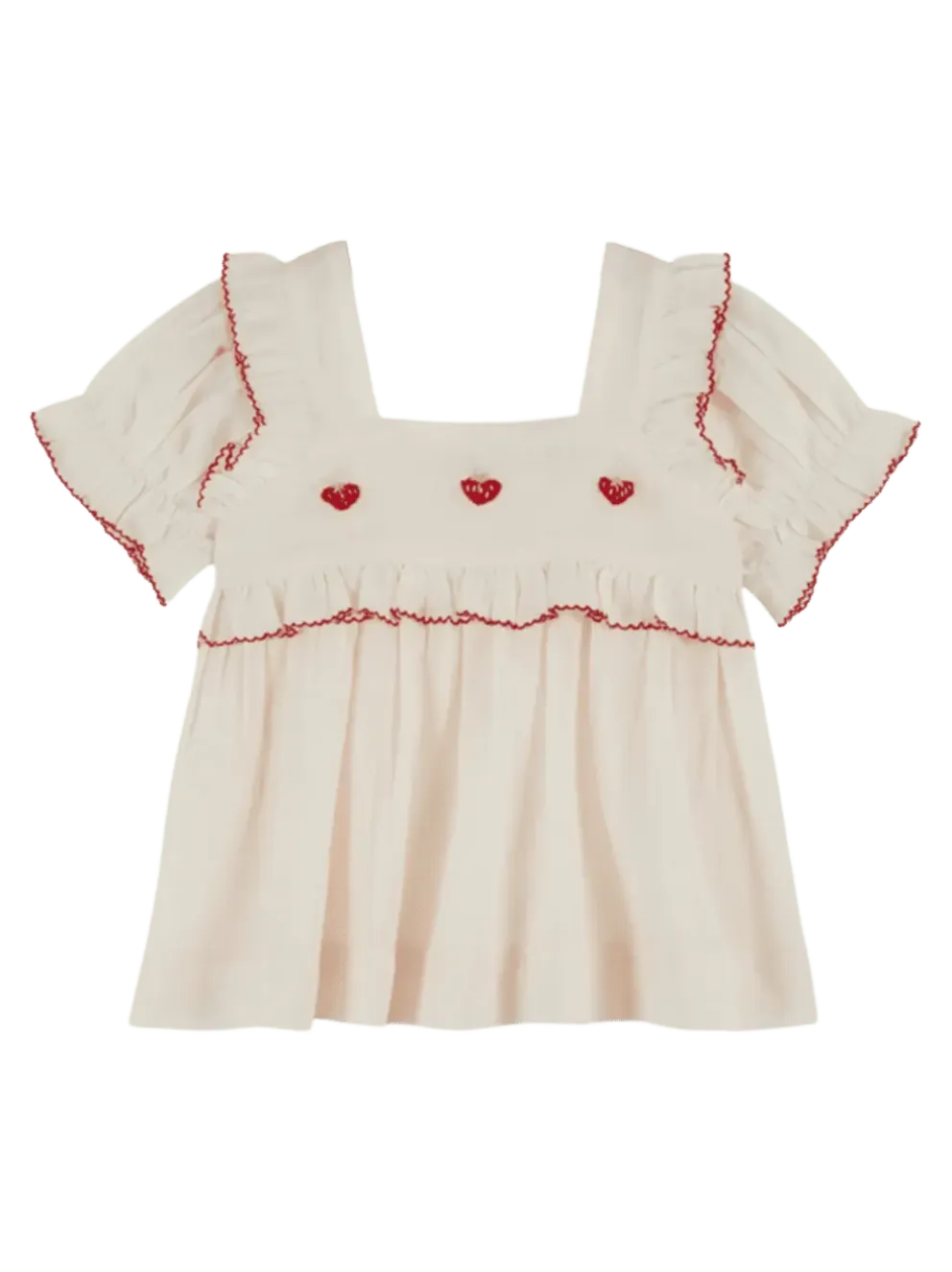 Fraise Embroidery Blouse