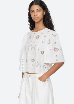 Gardener Embroidery Top