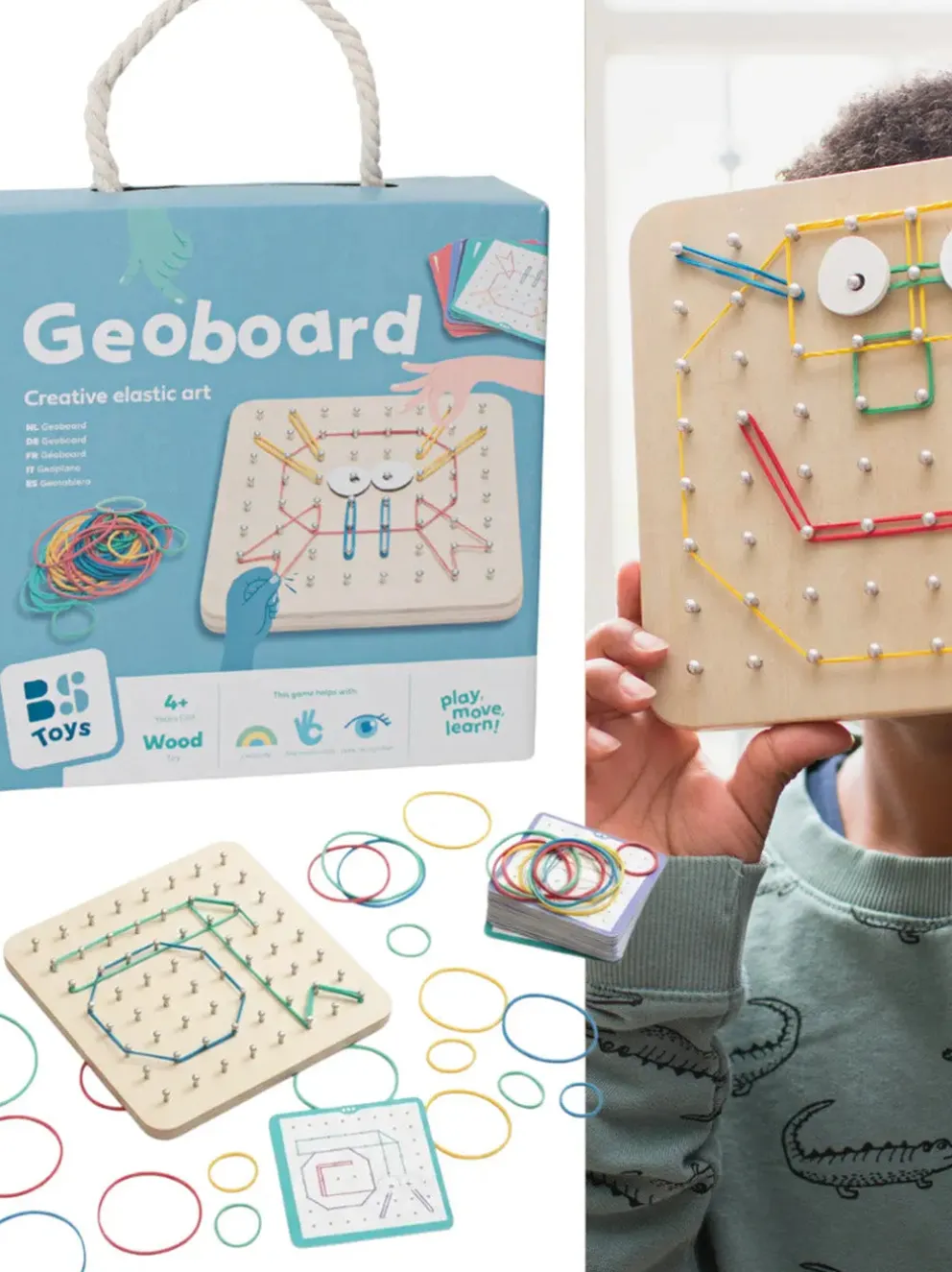 Geoplan tablica manipulacyjna edukacyjna z gumkami
