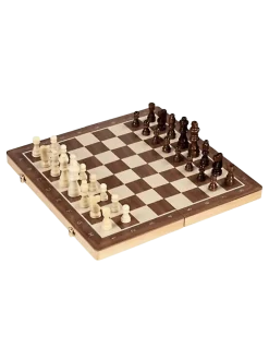 Gra magnetyczna 2w1 szachy, warcaby z drewna