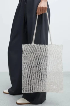 Handmade Beaded Tote Bag
