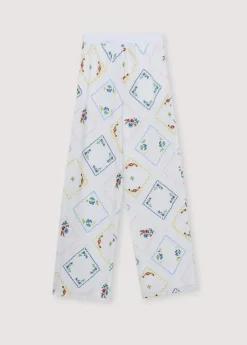 Jacinthe Woman Pant Multicolor Embroidery