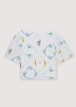 Jacinthe Woman Shirt Multicolor Embroidery
