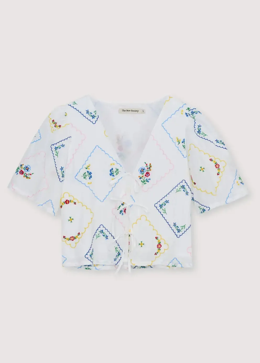 Jacinthe Woman Shirt Multicolor Embroidery