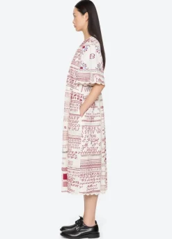 Kit embroidery midi dress